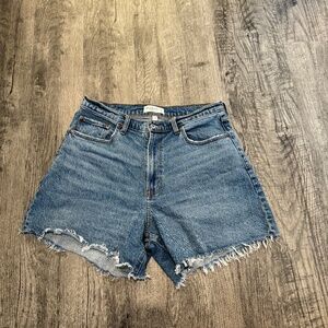 Abercrombie & Fitch Curve Love High Rise The Dad Shorts